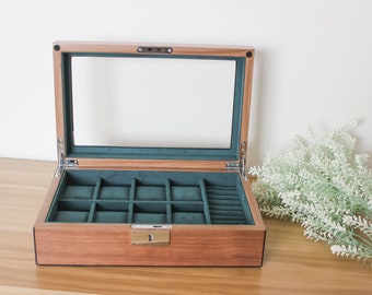 Mens watch box engraved, wood box drawer, Watch box for men wood, Watch case wood, Wood watch box, gift for boyfriend, gift for father