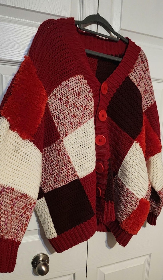 Crochet Patchwork Cardigan - Etsy