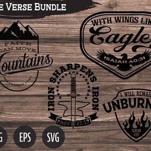 Bible Verse Bundle SVG 1 / SVG Faith Scripture God / Cut Files Cricut Silhouette