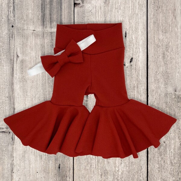 Red Bow and Bell Bottoms Etsy