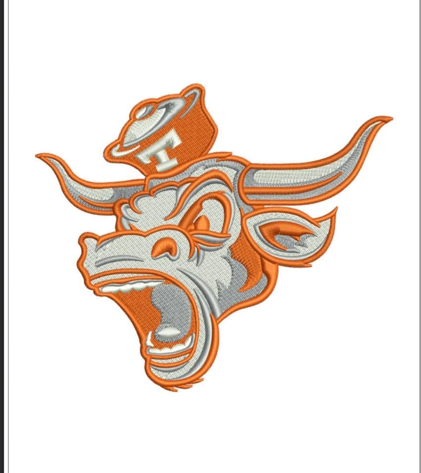 Longhorn Bevo Digitized Logo for Embroidery Etsy