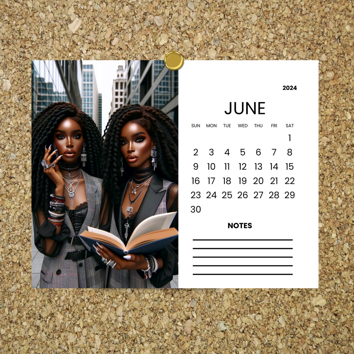 2024 Zodiac Sign Calendar, Digital Monthly Calendar, Zodiac Art