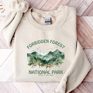 Forbidden Forest National Park Sweatshirt, Wizarding World Sweater, HP Inspired Jumpers, Bookish Gift, Forbidden Forest National Park Gift
