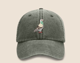 Taube Vintage Snapback Hut, Stickerei Vogel Design Taube Baseballmütze, Komfort Farben Baumwolle Erwachsene Unisex Wildlife Hut, EmbroideryCraftss