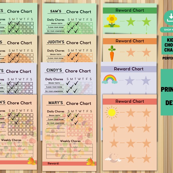 Chore Chart for Kids - Etsy