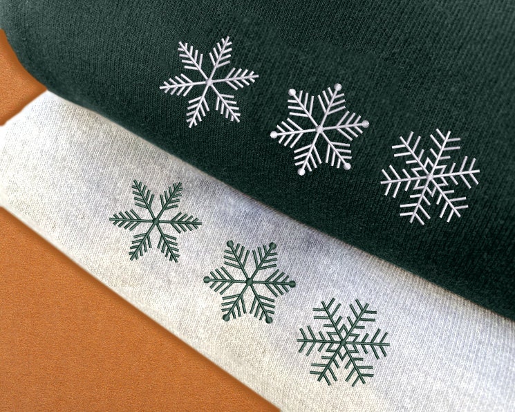 Micro Mini Small 8 Single Snowflakes Machine Embroidery Designs, Files in  Mini Sizes 0.45, 0.6, 0.8 Inch Small Winter Snowflake Set of 8 