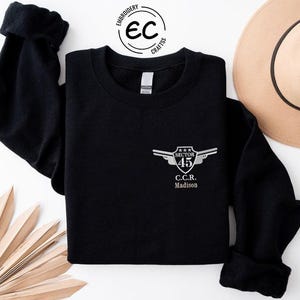 Custom Name Embroidered Sweatshirt, The Shatter Me Sector 45 CCR Uniform Sweater, BookTok Merch, Bookish Merch, Perfect Gift for Book Lover