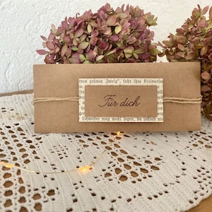Geschenkumschlag Geldgeschenk Gutschein Gutscheinverpackung Umschlag