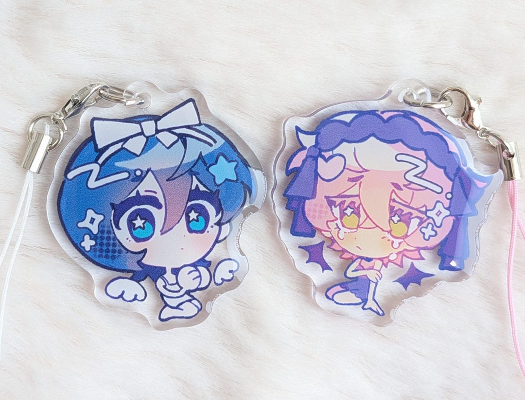 Alien Stage Mizi & Sua Acrylic Phone Charm Chibi Keychain - Etsy