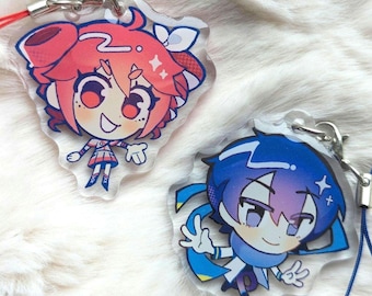 Kasane Teto Kaito Vocaloid UTAU Project Sekai 2&quot; Phone Charm Cute Chibi Mini Epoxy Acrylic Keychain