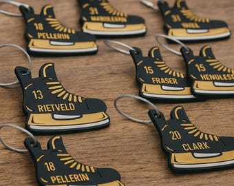 Custom Skate, Hockey, Ringette, Team, Bag Tag, Keychain