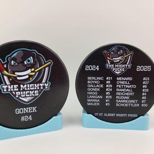Custom Color Hockey Puck, Year End Player Coach Gift, Team Logo Sport Gift, Personalized Ice Hockey Pucks, Team Memorabilia, UV printed image 12