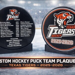 Custom Color Hockey Puck, Year End Player Coach Gift, Team Logo Sport Gift, Personalized Ice Hockey Pucks, Team Memorabilia, UV printed image 4