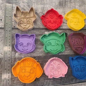 Chase, Skye, Everest, Rocky, Rubble, Tracker, Zuma and Marshall Inspired Cookie Cutters Paw image 1