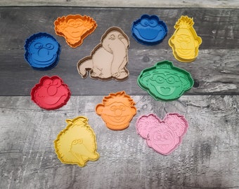 Sesame, Elmo, Grover, Cookie Monster, Abby, Bert and Ernie Street Cookie Cutters and Stamps