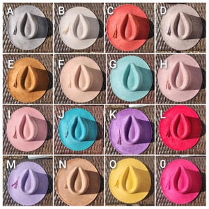 BLANK Vegan Suede Fedora Engravable Wholesale Bulk Cowgirl Hat