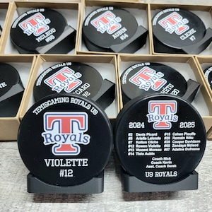Custom Color Hockey Puck, Year End Player Coach Gift, Team Logo Sport Gift, Personalized Ice Hockey Pucks, Team Memorabilia, UV printed image 5