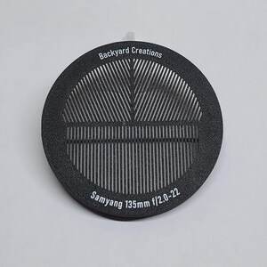 Samyang or Rokinon 135mm F/2 Bahtinov Mask