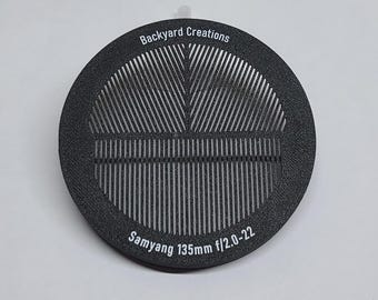 Samyang or Rokinon 135mm F/2 Bahtinov Mask