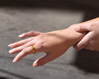 Handmade Gold Bangle Ring