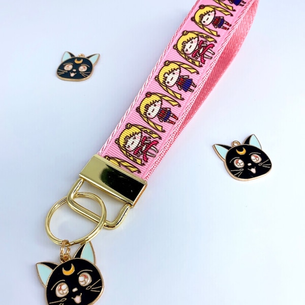 Sailor Moon Inspired Keychain Wristlet