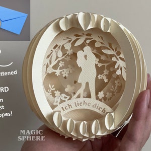 I Love You Card Template, 3D Anniversary Popup Card, Valentines Popup ...
