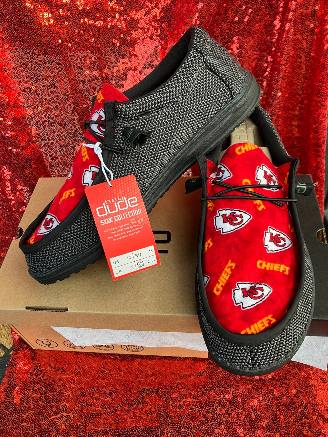 Kansas City Chiefs Hey Dudes - Etsy