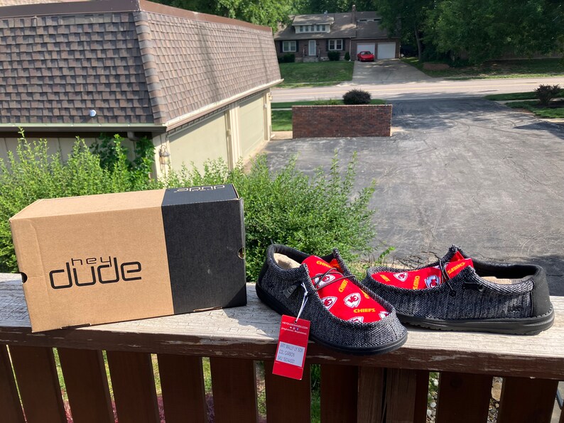 Men's KC Chiefs Hey Dudes Carbon - Etsy