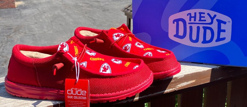 Men's & Womens KC Chiefs Hey Dudes Red - Etsy