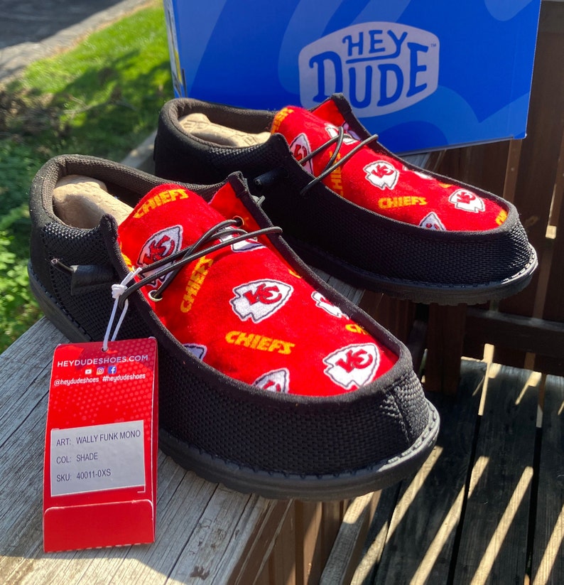 Men’s Kansas City Chiefs Hey Dudes Black - Etsy