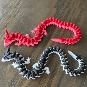 Flexi Dragon STL File, Articulated Dragon , 3D Printed Fidget Toy ...