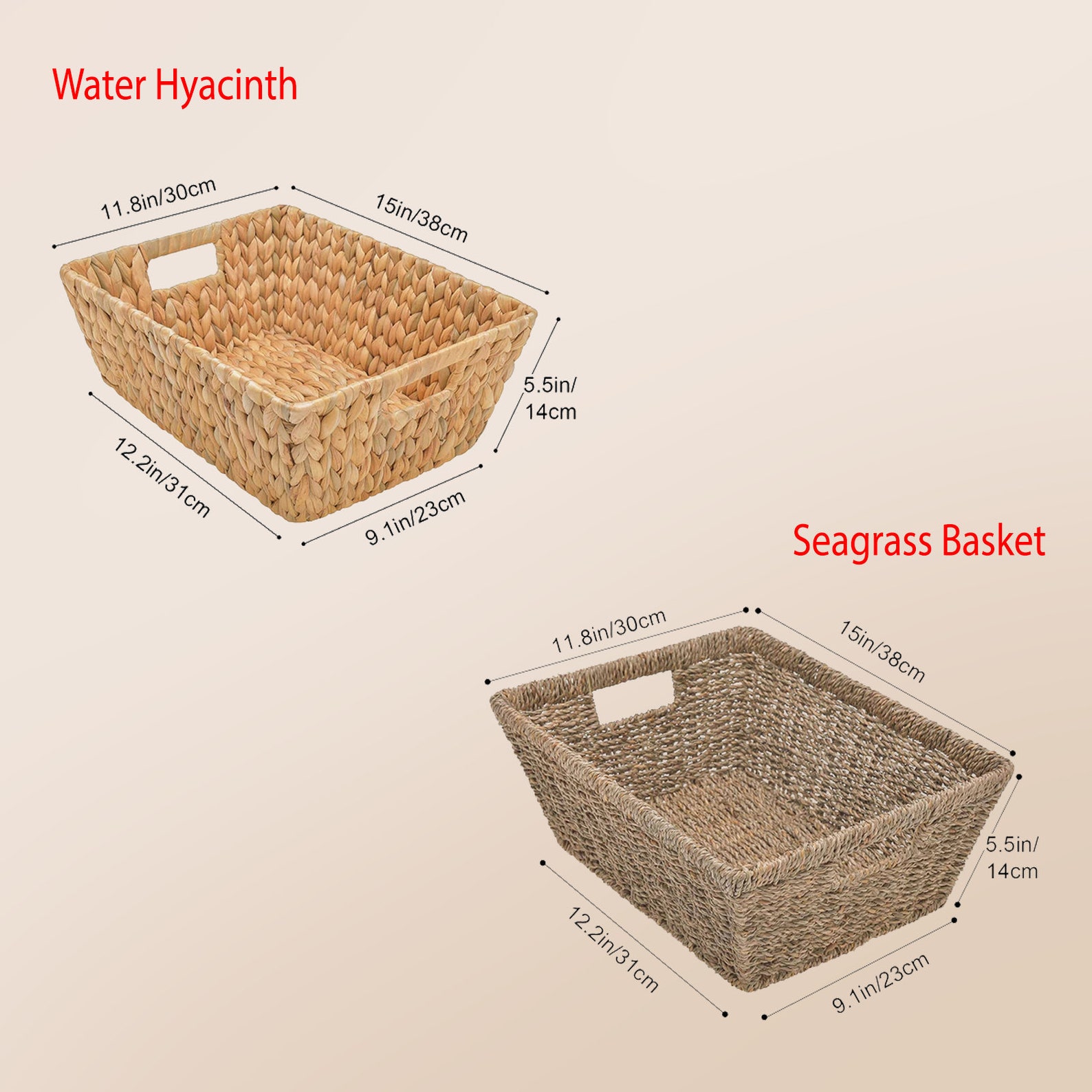 Water Hyacinth and Seagrass Organizer Seagrass Storage Etsy