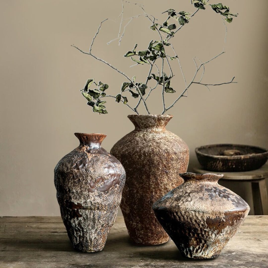Handmade Wabi Sabi Ceramic Flower Vase Vintage Pottery Plant - Etsy