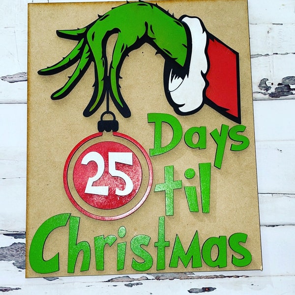 Grinchmas Countdown Etsy