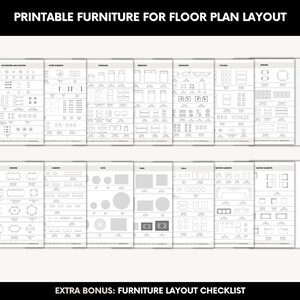 Printable Scale Furniture Templates, DIY Custom Floor Plan Design, Home ...