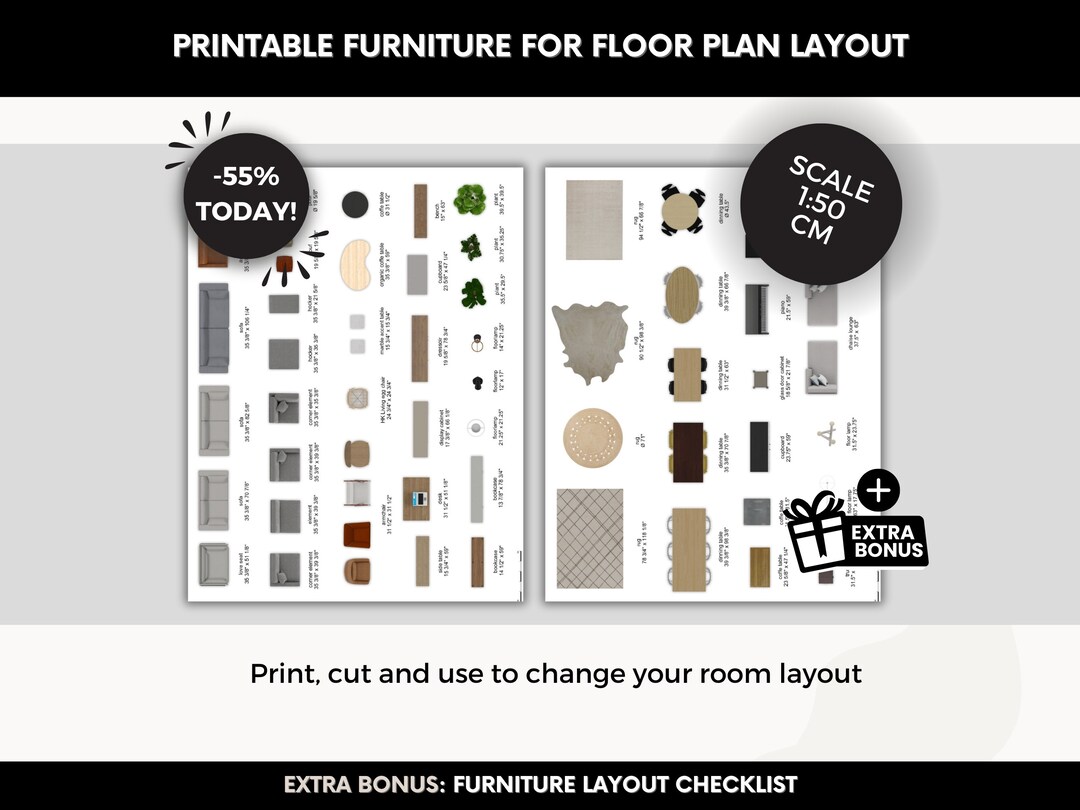 Plantilla Escala Muebles Preparar Cambio de Interior Plano Ayuda a