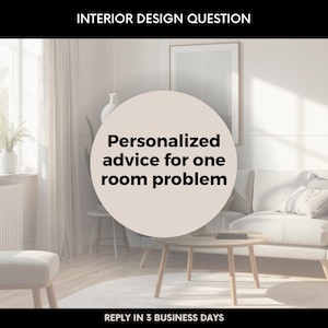 Interieuradvies, persoonlijk advies voor kamerinrichting, één ontwerpvraag online beantwoord