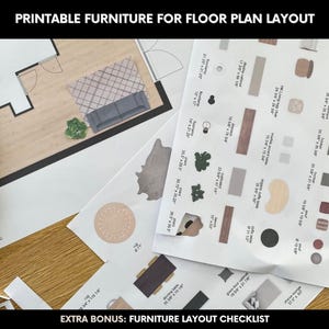 Furniture Printable Template Kit, DIY Floor Plan Kit, Furniture Layout ...
