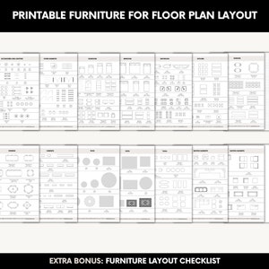 Printable Scale Furniture Templates Interior Design 1:50 Scale DIY ...