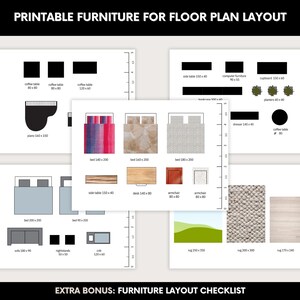 Editable Furniture Template Kit, DIY Floor Plan & Room Design in Canva, Canva Design Kit, Editable Floor Plan Furniture, DIY Home Design,