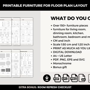 Printable Scale Furniture Templates Interior Design