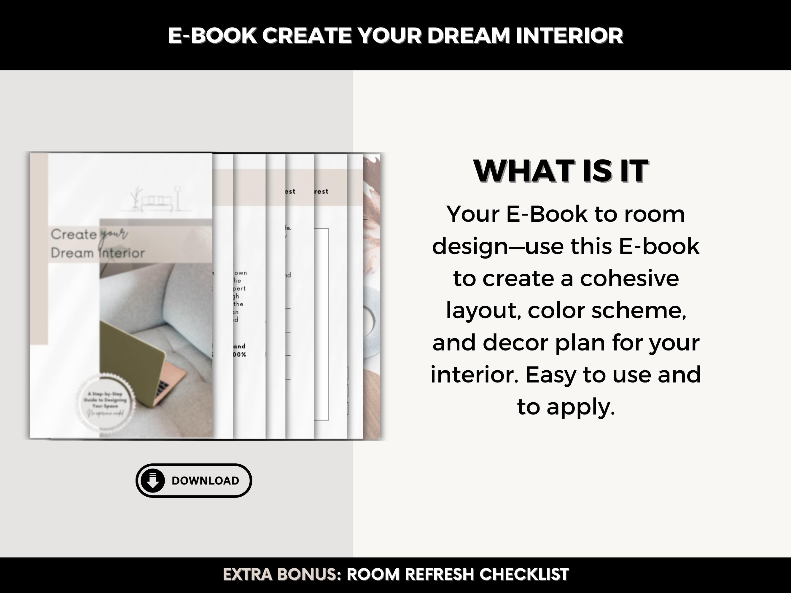 Create a Beautiful Space E-book, DIY Interior Design Guide, Home ...