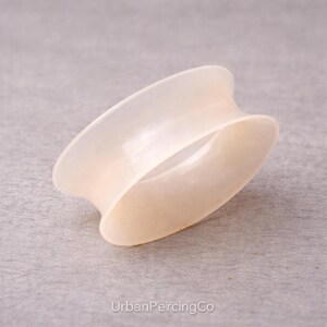 Ultradünne Silikon Ohr Plugs - Flesh Tone Tunnel (Paar) Bild 2