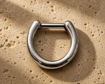316L Chirurgenstahl Septum Clicker Ring, 16G Glatte Clicker, Unisex Körperschmuck, Nasenring, Piercing Geschenk