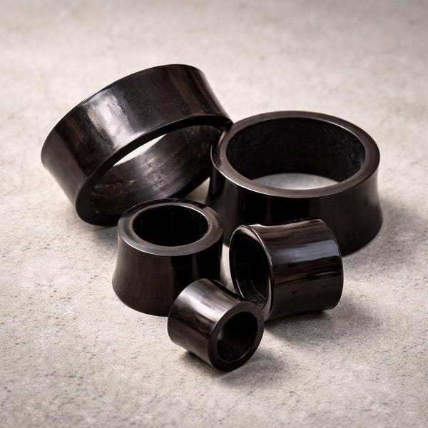 Buffalo Horn Tunnel Plug – Natural Organic Gauges (Sold by Pair)