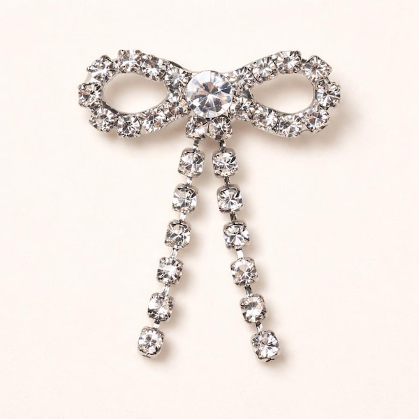 Top Down Ribbon Belly Button Ring –  Stainless Steel Jeweled Navel Ring – 14G CZ Dangle Belly Piercing Jewelry – Statement Body Jewelry