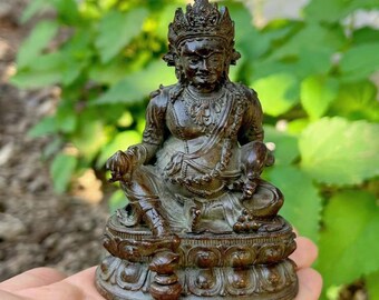 Buddhist Brass Copper Lama Tsongkhapa Buddha figurine Art Statue,Meditating Sitting Buddha Figurine,Meditation Deco Shakyamuni buddha statue