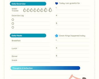 Daily Wellness Log - Etsy