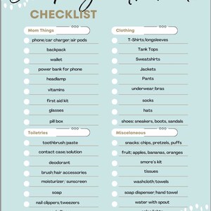 Camping with Kids Packing List