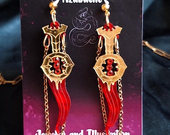 BG3 Jewelry. Bloodthirst Netherstone Dagger Earrings. Orin Earrings. Baldur's Gate 3 Cosplay.